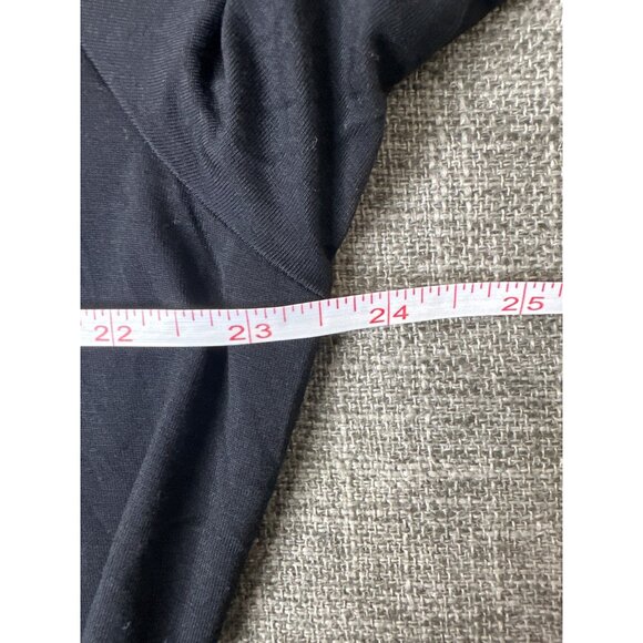 Black Long Sleeve V Neck Shirt 2XL Womens Loose Fit Rayon Blend Casual Work - Picture 6 of 7